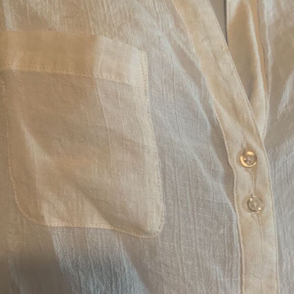 West bound petites, button down, long sleeve, tie waist, polyester/rayon pm - Picture 2 of 12